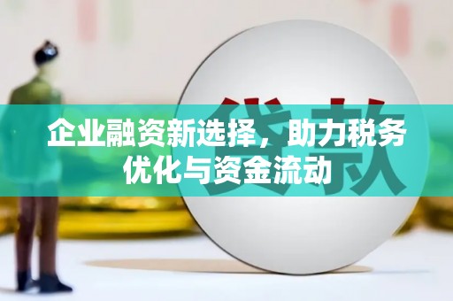 望城企业融资新选择，助力税务优化与资金流动