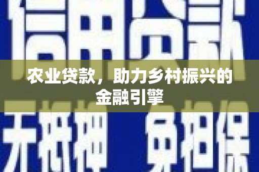 望城农业贷款，助力乡村振兴的金融引擎