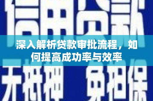 望城深入解析贷款审批流程，如何提高成功率与效率