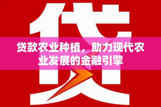 望城贷款农业种植，助力现代农业发展的金融引擎