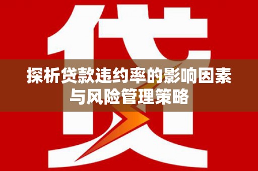 望城探析贷款违约率的影响因素与风险管理策略