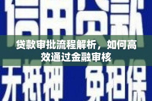 望城贷款审批流程解析，如何高效通过金融审核