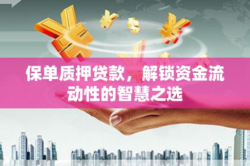 望城保单质押贷款，解锁资金流动性的智慧之选