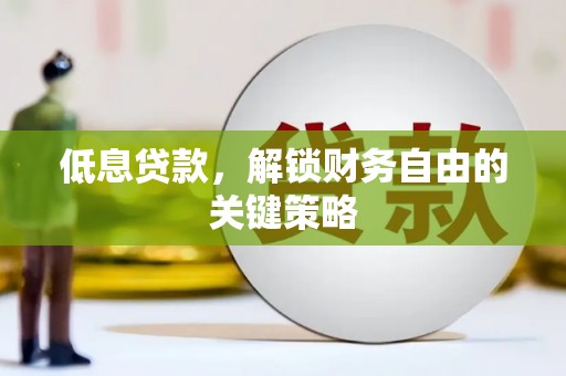 望城低息贷款，解锁财务自由的关键策略