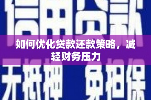 望城如何优化贷款还款策略，减轻财务压力